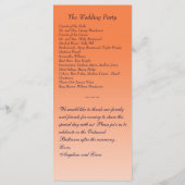 Celosia Oranje Twinkle Lights Wedding Program Programmakaart (Achterkant)