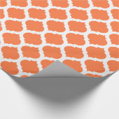 Celosia Oranje & White Moroccan patroon Cadeaupapier (Hoek)