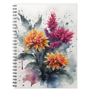 Celosia - Watercolor bloemen Notitieboek