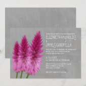 Celosia Wedding Invitations Kaart (Voorkant / Achterkant)