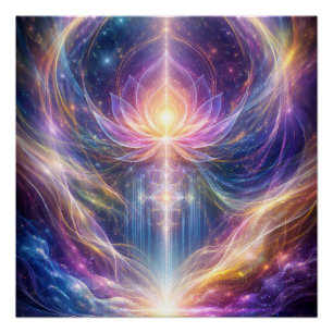 Celotiale Lotus Energie – Nieuwe Tijd Abstract Spi Perfect Poster