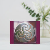 celronde in reliëf briefkaart (Staand voorkant)