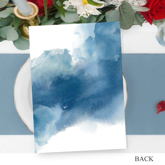 Celsiale bloemen, Elegant Blue Red Paars Floral Kaart