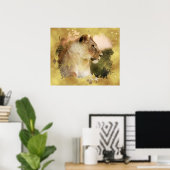 *~* Celsiale gouden kunst AP23 artistieke LIONESS Poster (Thuiskantoor)