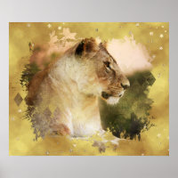 *~* Celsiale gouden kunst AP23 artistieke LIONESS