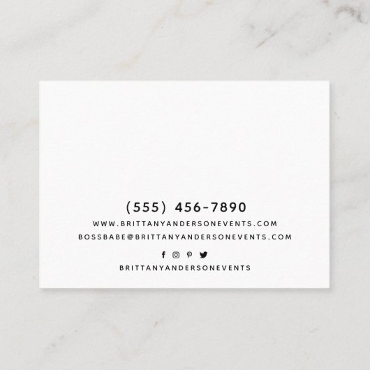 Celsius Black Pink Gold Abstract Aangepast Visitekaartje (Achterkant)