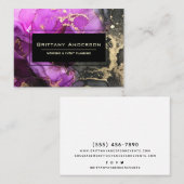 Celsius Black Pink Gold Abstract Aangepast Visitekaartje (Voorkant / Achterkant)