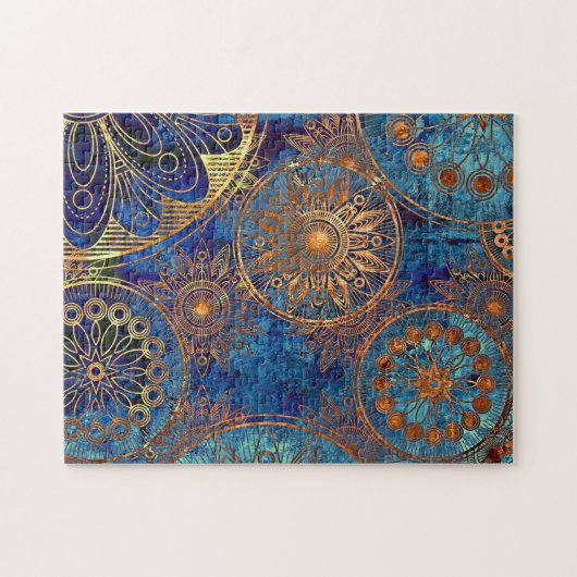 Celsius Blue en Gold Challchallenge Gift Legpuzzel (Horizontaal)