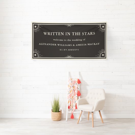 Celsius geschreven in sterren trouwbord Banner (Insitu)