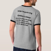Celsius is een gemakkelijk ritme t-shirt (Achterkant)