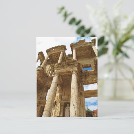 Celsius Library, beroemd Romeins gebouw - Ephesus Briefkaart (Staand voorkant)