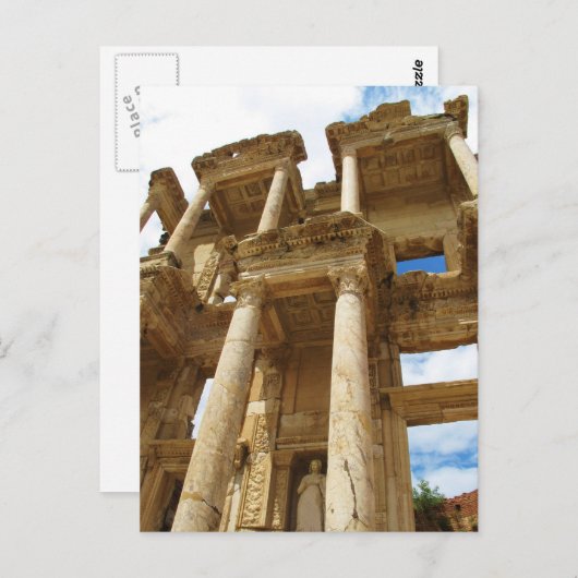 Celsius Library, beroemd Romeins gebouw - Ephesus Briefkaart (Voorkant / Achterkant)