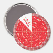 Celsius naar Fahrenheit Temperatuur Conversie Graf Magneet (Voorkant / Achterkant)