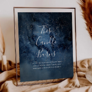 Celsius Night Sky Silver Dit kaarsbord brandt Poster