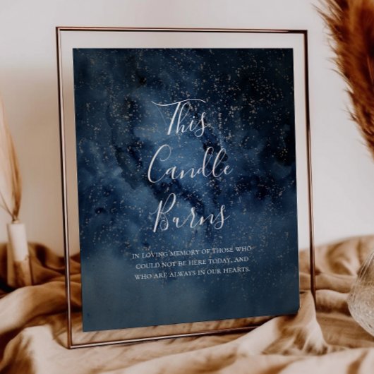 Celsius Night Sky Silver Dit kaarsbord brandt Poster
