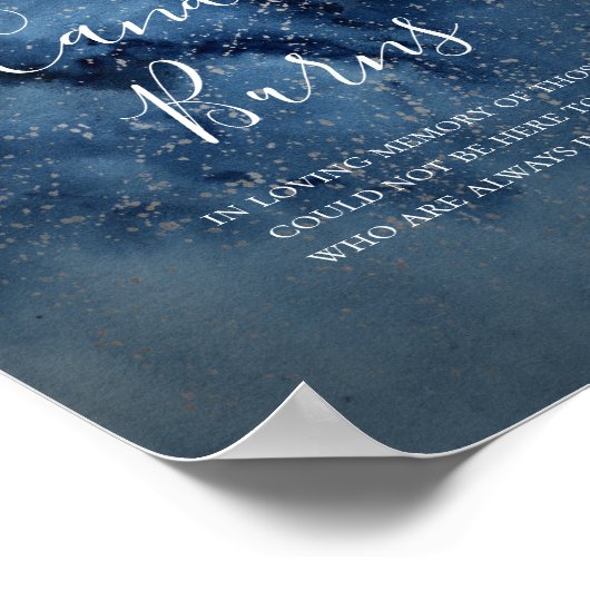Celsius Night Sky Silver Dit kaarsbord brandt Poster (Hoek)