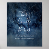 Celsius Night Sky Silver Dit kaarsbord brandt Poster (Voorkant)