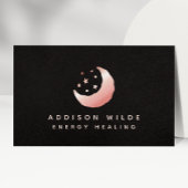 Celsius Roos Gold Crescent Moon Stars Cosmic Visitekaartje