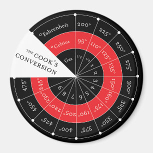 Celsius to Fahrenheit Temperature Conversion Chart Magneet