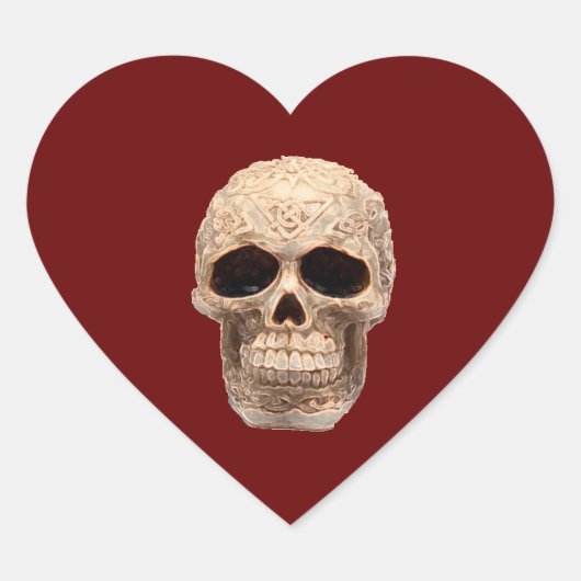 celskop hart sticker (Voorkant)