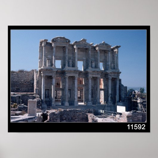 Celsus Library, ingebouwd in AD 135 Poster (Voorkant)