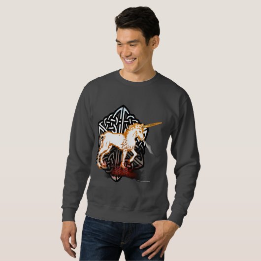 Celt Unicorn Mannen Sweatshirt (Voorkant volledig)