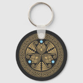 Celtic 3 Owls Sleutelhanger (Voorkant)