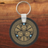 Celtic 3 Owls Sleutelhanger (Voorkant)