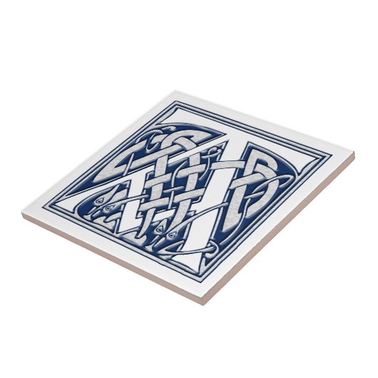 Celtic A-monogram Tegeltje (Zijkant)