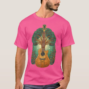 Celtic Acoustic Guitar Tree of Life Guitar Shirt F