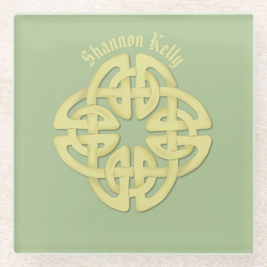 Celtic All-Over-Print Glazen Onderzetter (Voorkant)