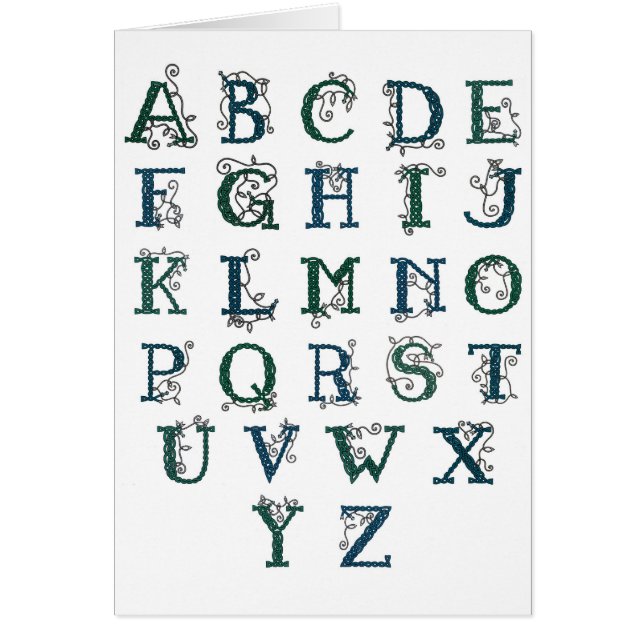Celtic Alphabet-kaart (Voorkant)