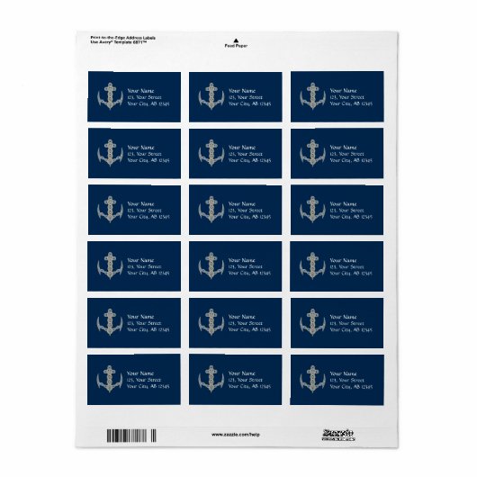 Celtic Anchor 1 Etiket (Full Sheet)