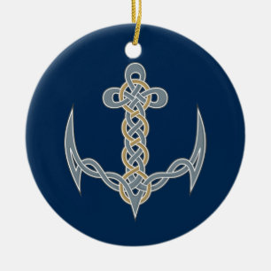 Celtic Anchor 1 Keramisch Ornament