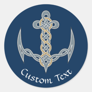 Celtic Anchor 1 Ronde Sticker
