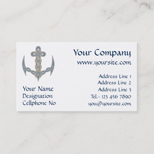 Celtic Anchor 1 Visitekaartje (Voorkant)