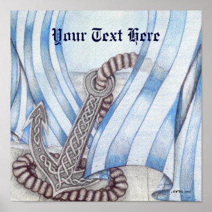 Celtic Anchor Nautical Poster