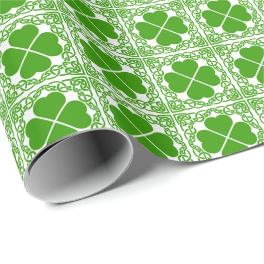 Celtic and Clover Cadeaupapier (Rol Hoek)