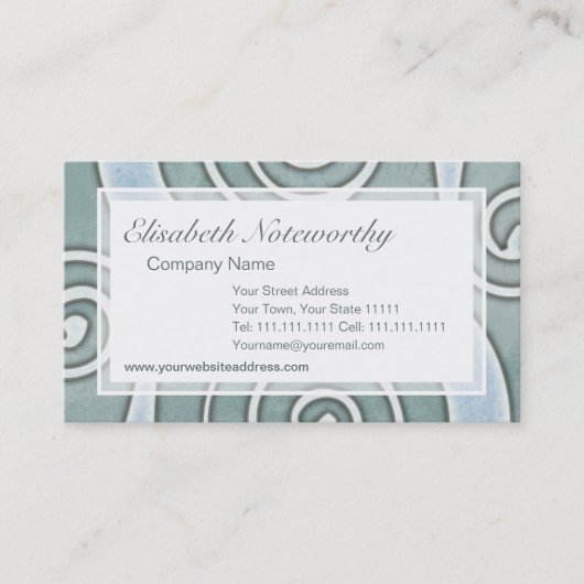 Celtic  Aqua Grunge Effect Old Italiaanse Wall Visitekaartje (Voorkant)