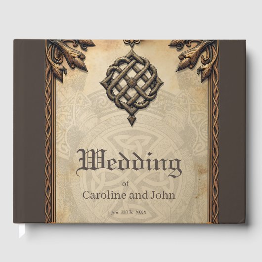 Celtic art and floral splendor in warm tones. gastenboek (Voorkant)