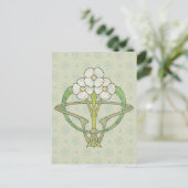 Celtic art deco floral design 2 briefkaart (Staand voorkant)