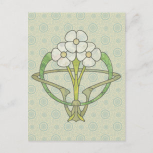 Celtic art deco floral design 2 briefkaart