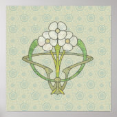 Celtic art deco floral design 2 Poster print (Voorkant)