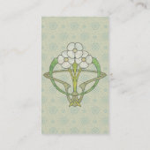 Celtic art deco floral design t2 visitekaartje (Achterkant)