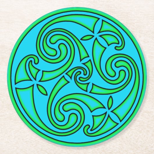 Celtic Art & Design Paper Coasters Ronde Kartonnen Onderzetter (Voorkant)