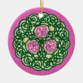 Celtic Art Rozen Roze Keramisch Ornament (Voorkant)
