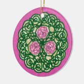 Celtic Art Rozen Roze Keramisch Ornament (Links)