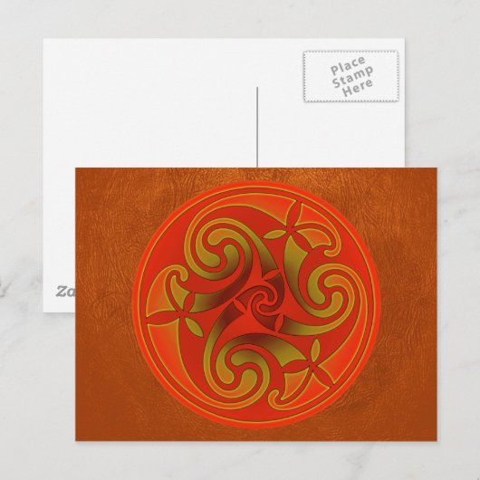 Celtic Art Spiral Design Briefkaart (Voorkant / Achterkant)