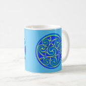 Celtic Art Spiral Design Coffee Mok (Voorkant rechts)