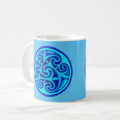 Celtic Art Spiral Design Coffee Mok (Voorkant links)